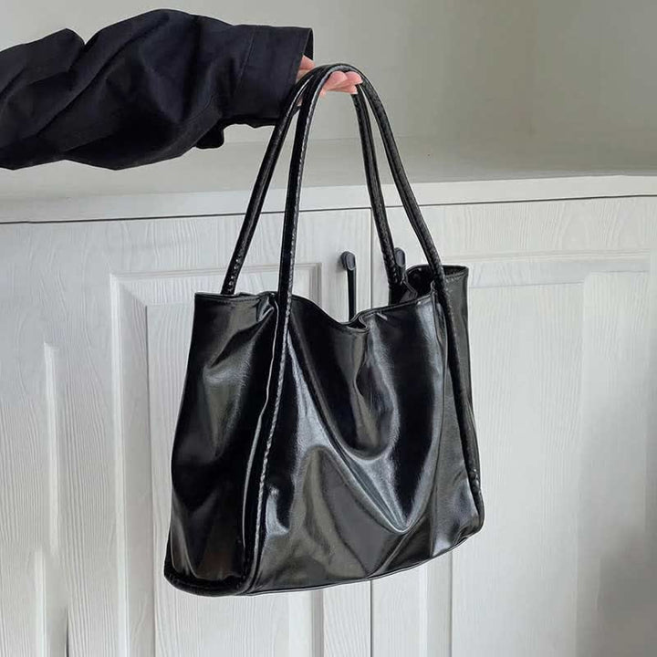 Tragetasche für Damen, großes Fassungsvermögen, Leder, Schultertasche, Handtasche