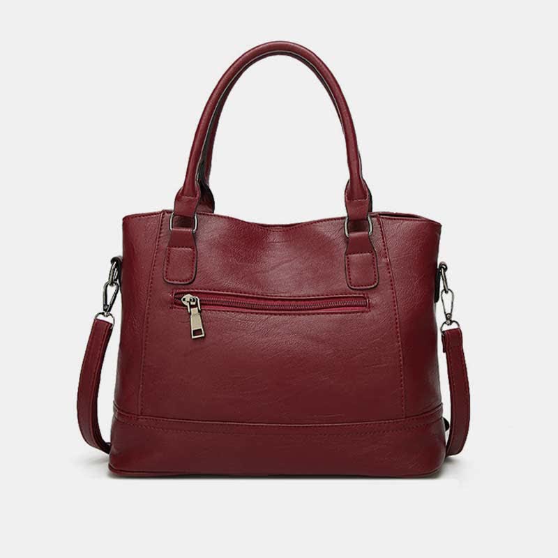 Einkaufstasche aus Kunstleder für Damen, Handtasche, Schultertasche, Umhängetasche