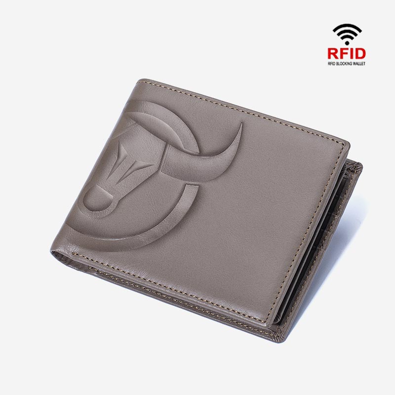 RFID-blockierende Vintage-Geldbörse mit mehreren Steckplätzen und Prägung