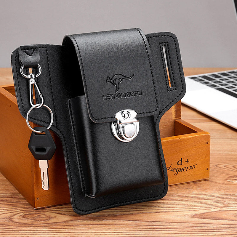 Leder-Handytasche für Gürtel, universelle Smartphone-Holster-Hüfttasche