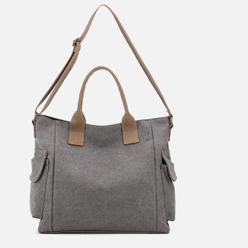 Große Kapazität Damen Canvas Tote Casual Crossbody Schulter Handtaschen Messenger Bag