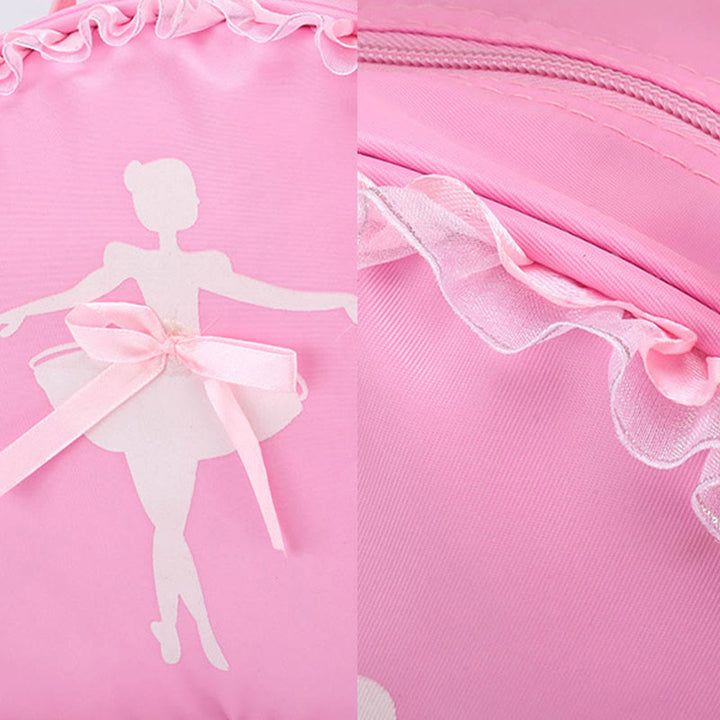 Mädchen Umhängetasche Handtasche Ballerina Muster Nylon Tanztasche