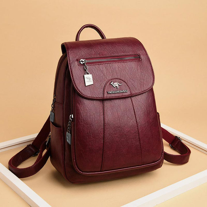 Kleiner Rucksack für Damen, weiches PU-Leder, lässiger Tagesrucksack