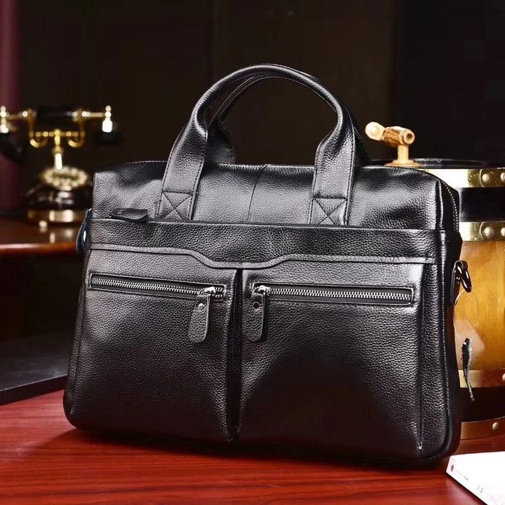 Business Aktentasche Messenger Bag für Herren aus echtem Leder Laptoptasche