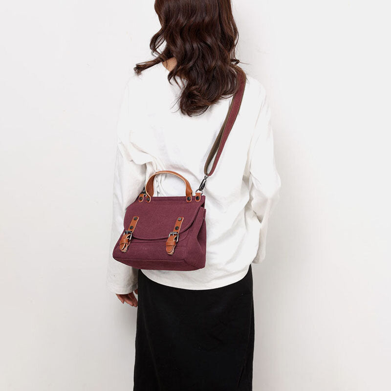 Canvas große Kapazität Vintage Umhängetasche Handtasche