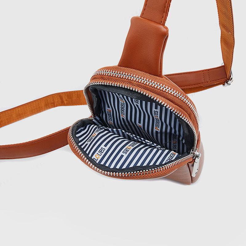 Leichte, lässige Schultertasche für Damen, kleiner Umhängerucksack aus PU-Leder