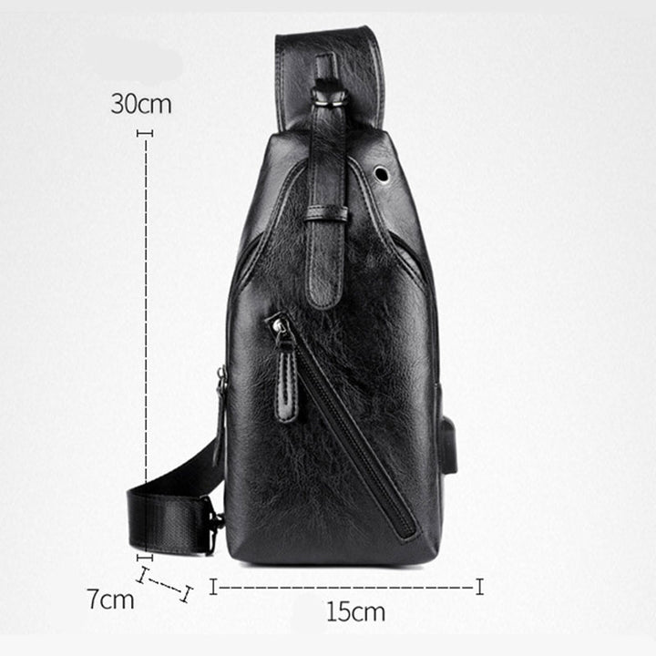 Wasserdichte Schultertasche mit Diebstahlschutz und USB-Aufladung