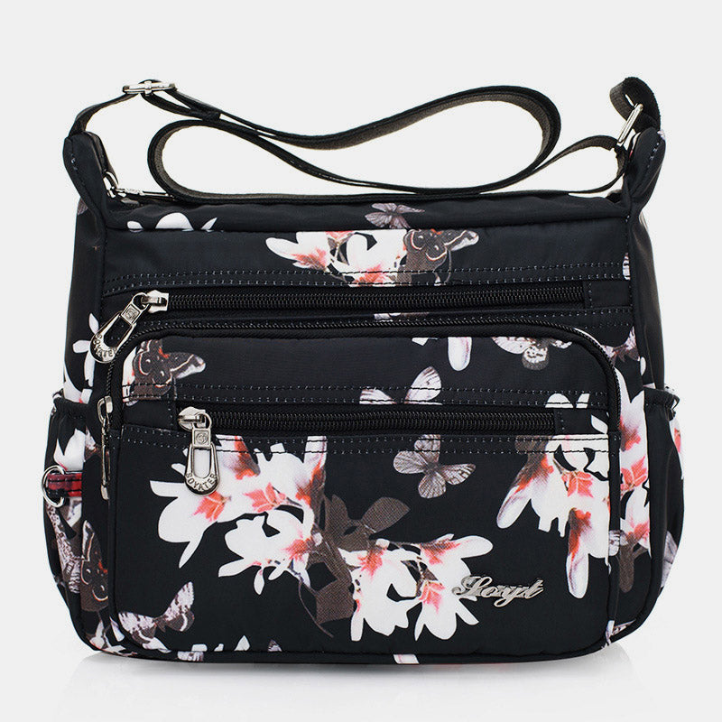 Damen Umhängetasche Multi-Pocket Nylon Schulter Handtasche Geldbörsen Reisetaschen