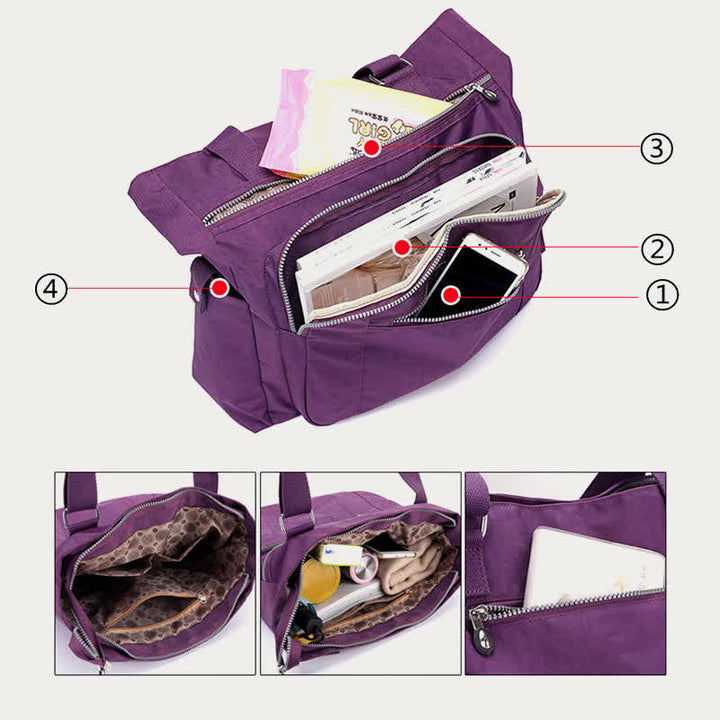 Wasserabweisende Reisehandtasche mit großem Fassungsvermögen