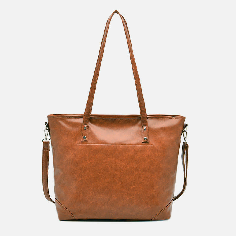 Retro Damen Umhängetasche aus weichem veganem Leder, Umhängetasche für Reisen - image 8