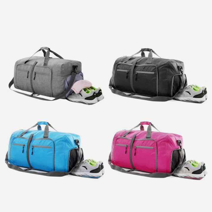 Aufbewahrungstasche für unterwegs, zusammenklappbar, tragbar, große Kapazität, Fitness-Reisetasche