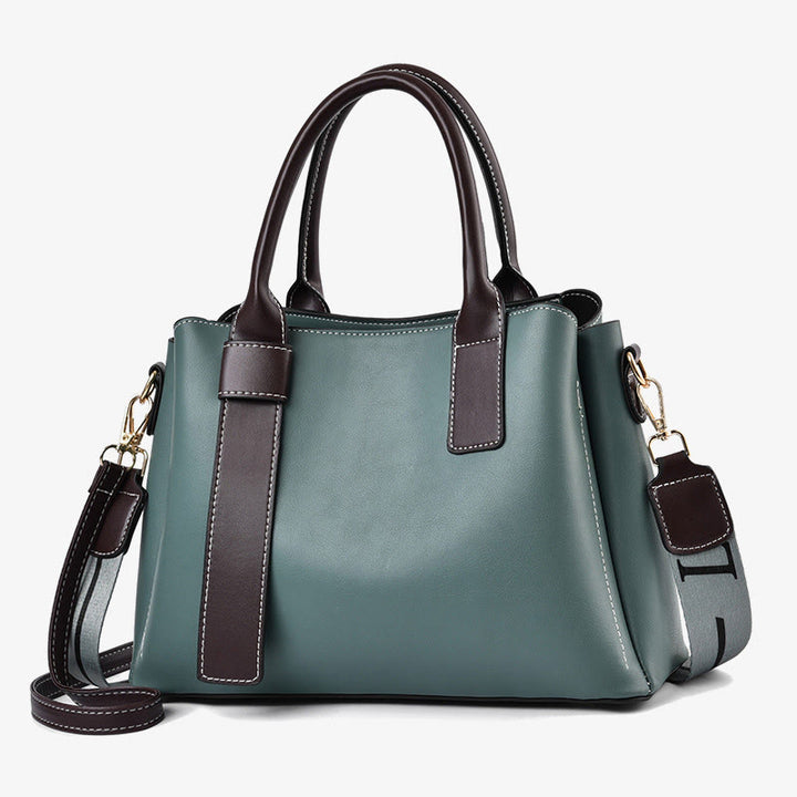 Damen Handtasche mit Henkel, modische Tragetasche mit 2 Schultergurten