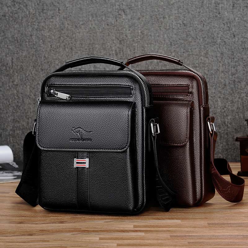 Messenger Bag für Herren, leicht, wasserdicht, Reise-Umhängetasche mit Nieten