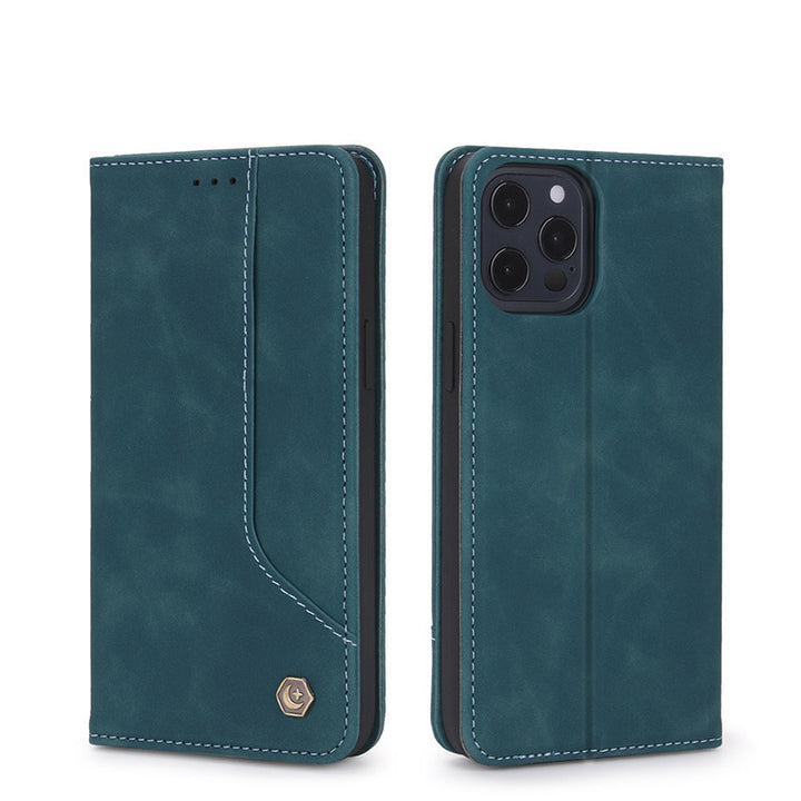 iPhone 13 Pro Max Leder Wallet Case Magnetische Hülle mit Ständer Kartenfach