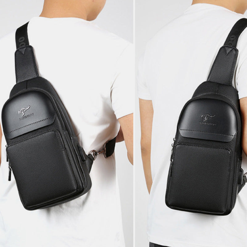 Mehrzweck-Schultertasche, wasserdichter, weicher Umhängerucksack mit USB-Ladeanschluss