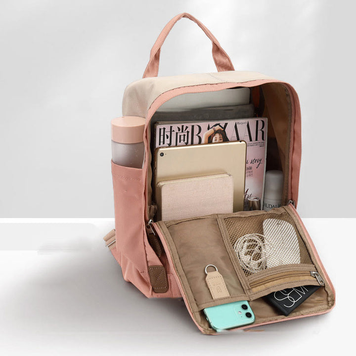 Rucksack für Studenten im Teenageralter, einfacher, leichter Computer-Tagesrucksack mit mehreren Taschen