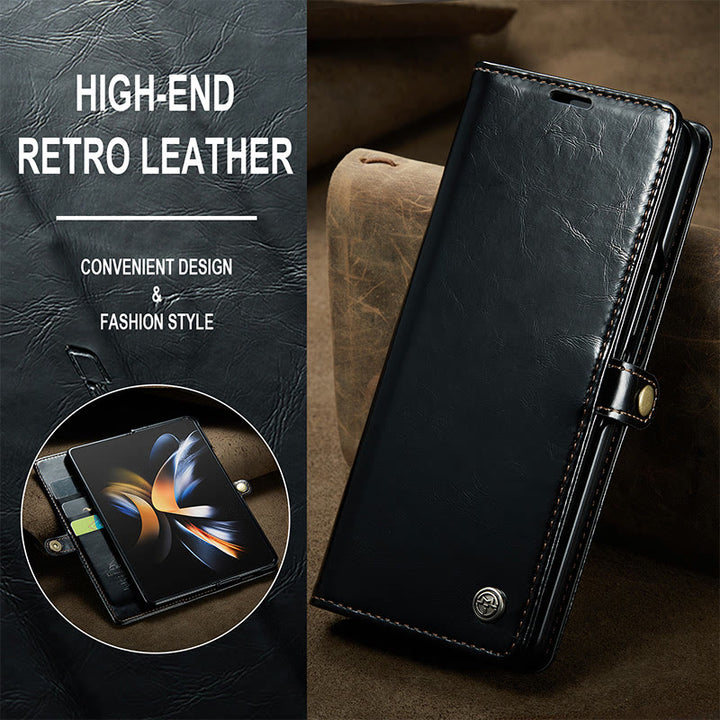 Retro Faltbare Bildschirm Telefon Fall Pu Leder Schutzhülle