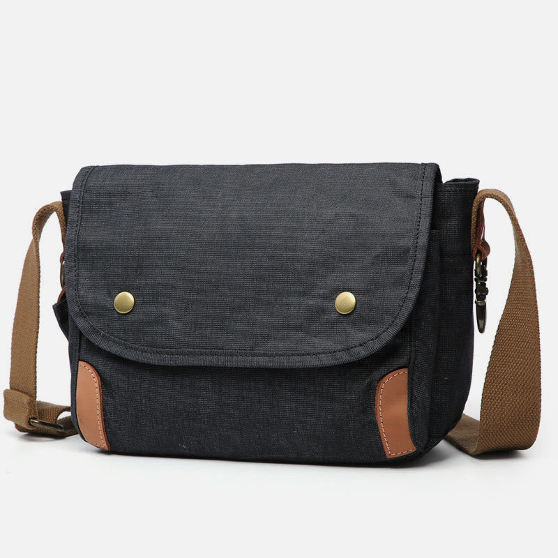 Retro-Umhängetasche für Männer, wasserdichte Commutor Canvas Messenger Geldbörse