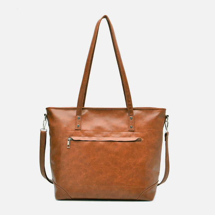 Retro Damen Umhängetasche aus weichem veganem Leder, Umhängetasche für Reisen - image 6
