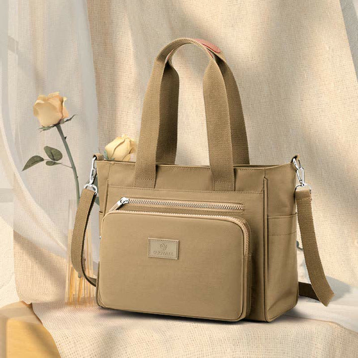 Damen Leichte Handtasche Große Wasserdichte Nylon Umhängetasche Schultertasche Geldbörsen