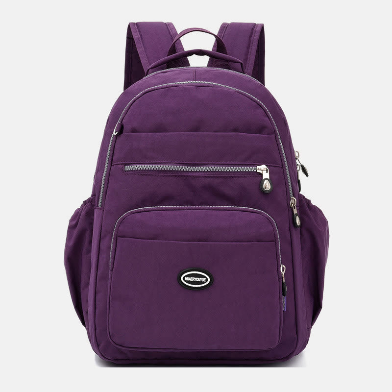 Nylon-Rucksack mit mehreren Taschen, leichter, lässiger Reise-Tagesrucksack für Damen