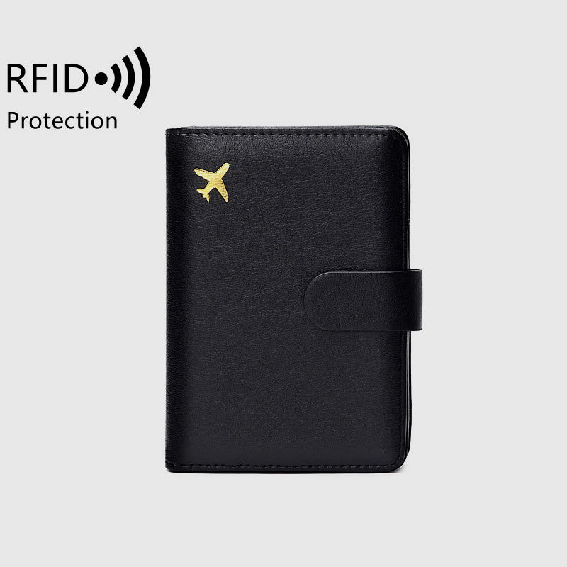 Reisepasshülle mit mehreren Steckplätzen RFID-blockierender Kartenhalter Reisepasshülle