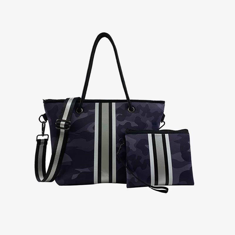 Tragetaschen-Set für Pendler, Rückentasche, breiter Riemen, Schultertasche