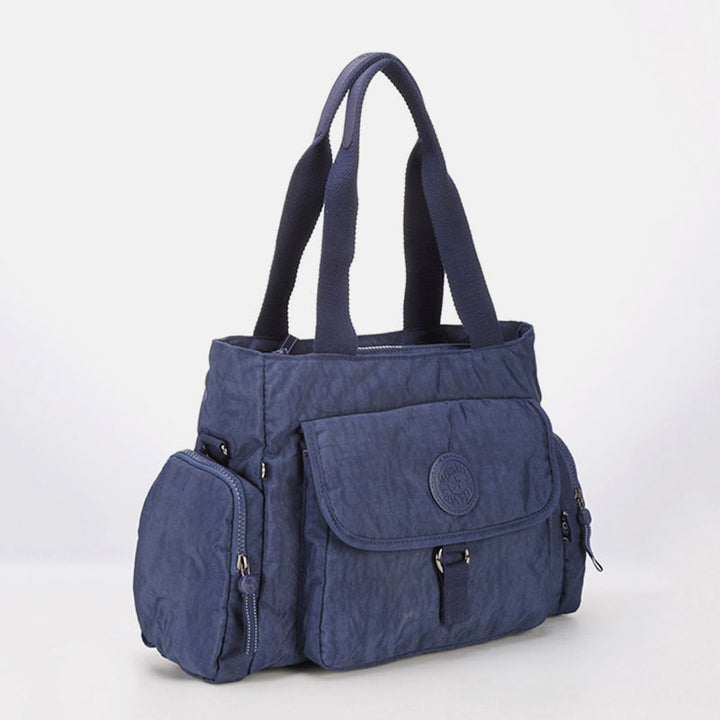 Damen Umhängetasche, leichte Schultertasche aus Nylon mit mehreren Taschen und Reißverschluss