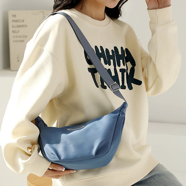 Umhängetasche für Damen, einfache, multifunktionale Einkaufs-Schultertasche aus Nylon