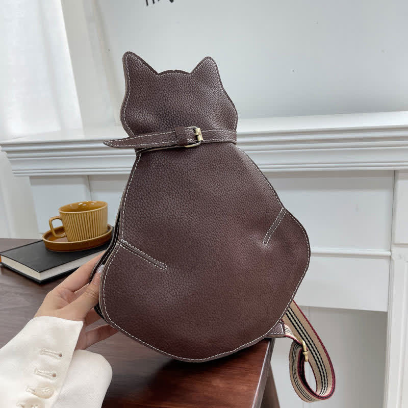 Süße Schultertasche aus PU-Leder in Katzenform für Damen