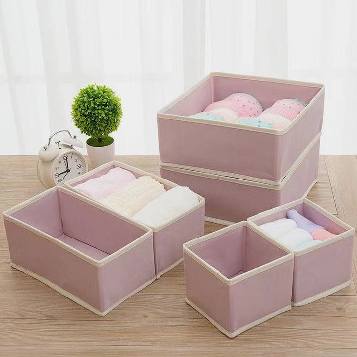 Aufbewahrungstasche für Zuhause, Vlies, sechsteiliges Set, faltbare Kleider-Organizer-Box