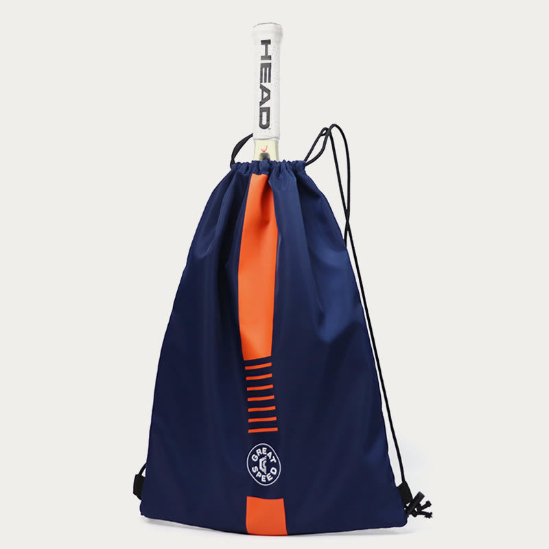 Schlägertasche für Outdoor-Sportarten mit Kordelzug, faltbarer, weicher Rucksack