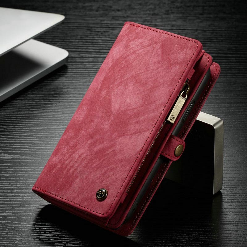 Retro Leder Brieftasche Handytasche für iPhone Samsung Huawei mit Multi-Slot