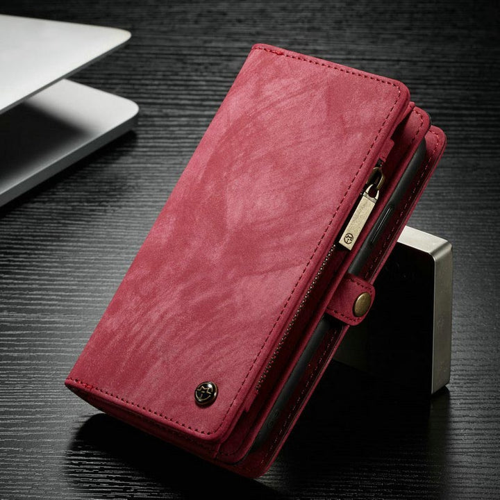 Retro Leder Brieftasche Handytasche für iPhone Samsung Huawei mit Multi-Slot