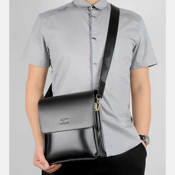 Herren Leder Umhängetasche Messenger Bag Reise Arbeit Business Satchel
