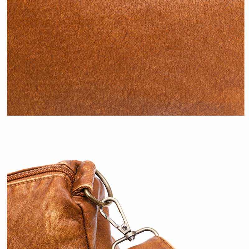 Retro-Tragetasche aus Kunstleder für Damen, Schultertasche mit Crossbody-Gurt