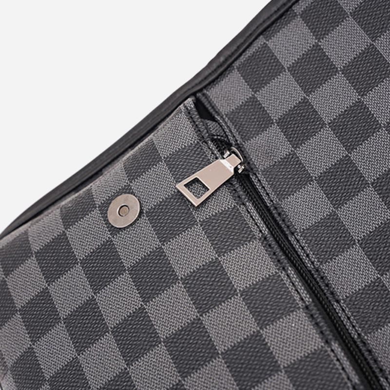 Umhängetasche für Unisex, minimalistische, quadratische Schultertasche aus PU-Leder