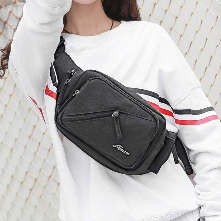 Unisex-Hüfttasche, leichte Brusttasche mit mehreren Taschen, Umhängetasche