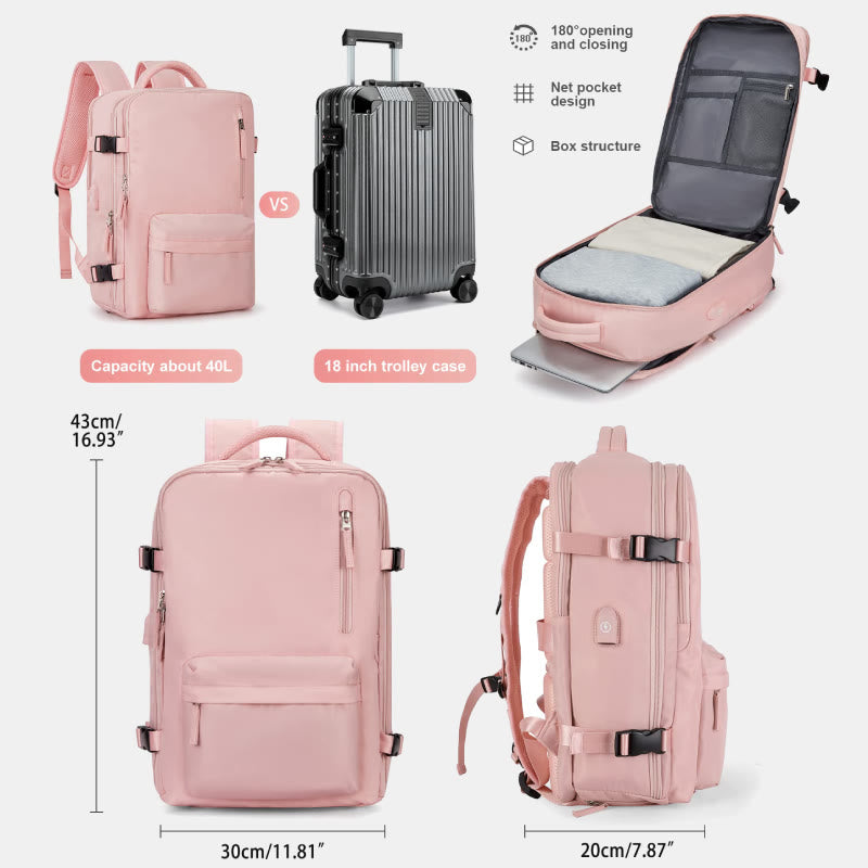 Rucksack mit mehreren Taschen für Frauen und Mädchen, Reise-Laptop-Rucksack, College-Büchertasche