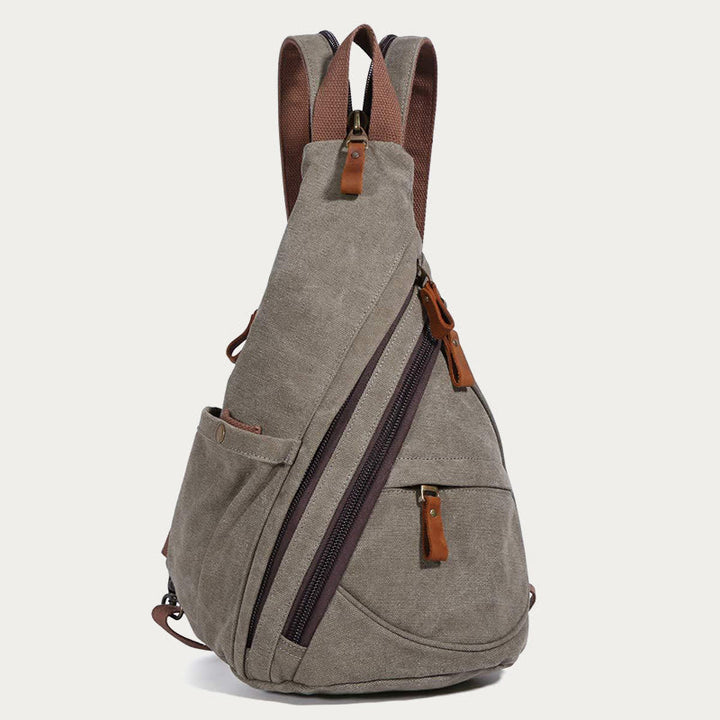 Lässiger Reise-Schulterrucksack aus Segeltuch für Damen und Herren
