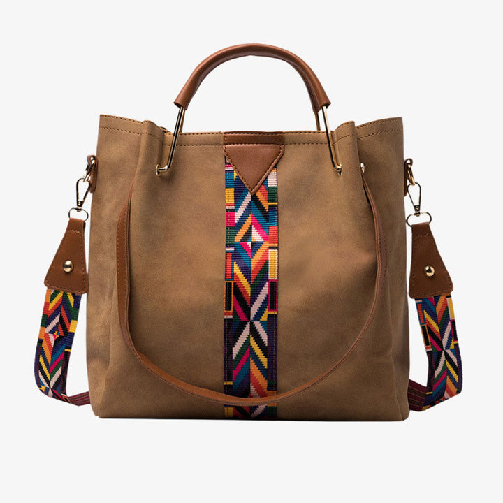 Top-Griff-Tasche für Damen, Vintage, mattiert, große Kapazität, zweiteilige Umhängetasche
