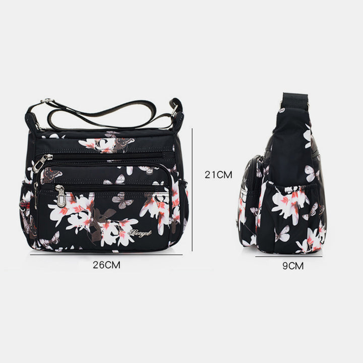 Damen Umhängetasche Multi-Pocket Nylon Schulter Handtasche Geldbörsen Reisetaschen