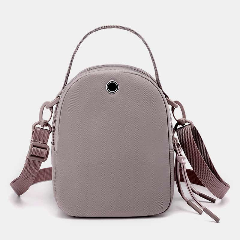 Umhängetasche mit dreifachem Reißverschluss für Damen, wasserdichte Mini-Reisehandtasche