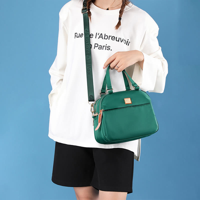 Handtasche für Damen, leicht, mehrere Taschen, abnehmbarer Riemen, Umhängetasche