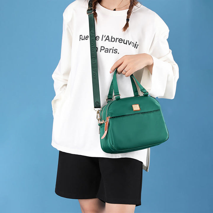 Handtasche für Damen, leicht, mehrere Taschen, abnehmbarer Riemen, Umhängetasche