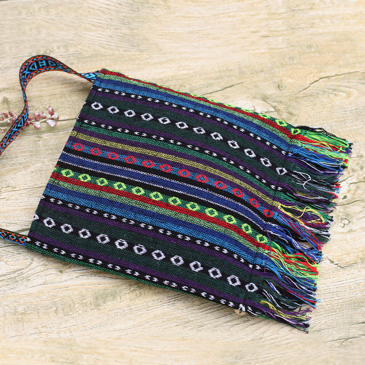 Folk Custom Schultertasche Damen Vintage Stickerei Canvas Umhängetasche