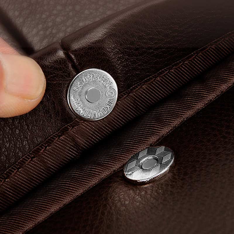 Kleine Umhängetasche aus kariertem Leder für Herren, für Geschäftsreisen