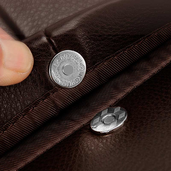 Kleine Umhängetasche aus kariertem Leder für Herren, für Geschäftsreisen