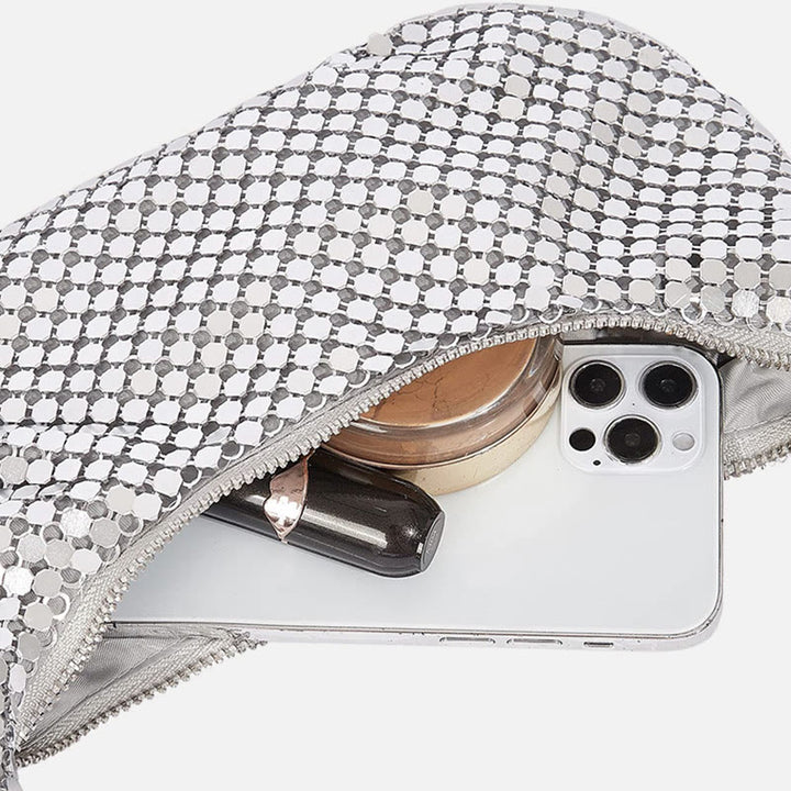 Abendtasche für Damen, Metall, glitzernd, glitzernd, Party-Geldbörse 
