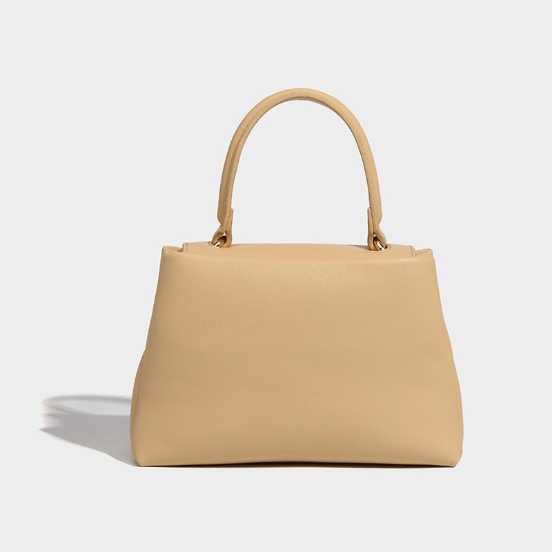 Top-Griff-Tasche für Damen, schlichte Vintage-Umhängetasche aus weichem Leder